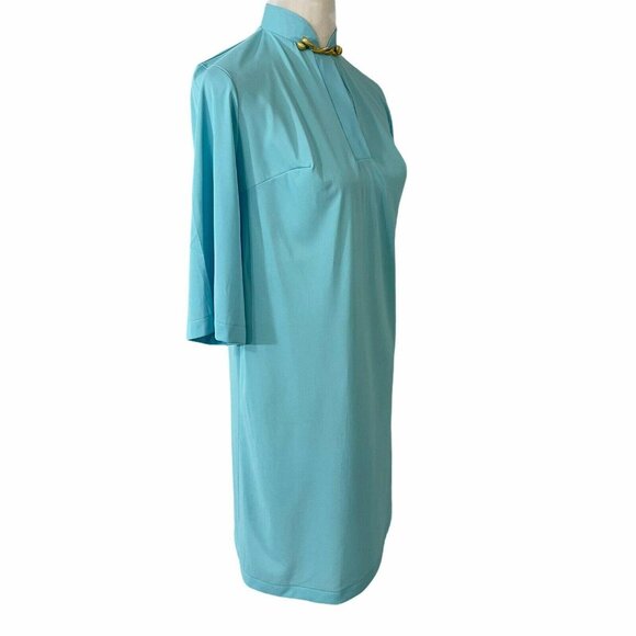 Hollywood Vassarette Blue Robe Nightgown Designer Line Loungewear 32 Vtg 1960s - Picture 3 of 10